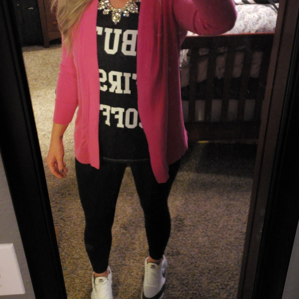 Pink cardigan